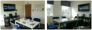 This is an image of the training room for rent at the Bristol Maritime Academy, where we offer a projector, white board and hot drink facilities for all guests in a light and airy room based in the center of Bristol